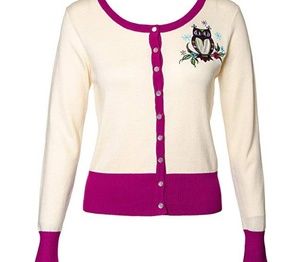 Adorable Retro Voodoo Vixen Owl cardigan